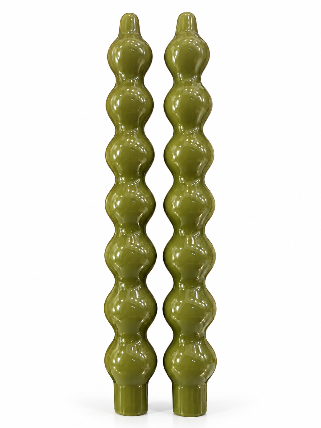 Conjunto De Velas Em Parafina Verde 30,2 x 7,4 x 3,7cm