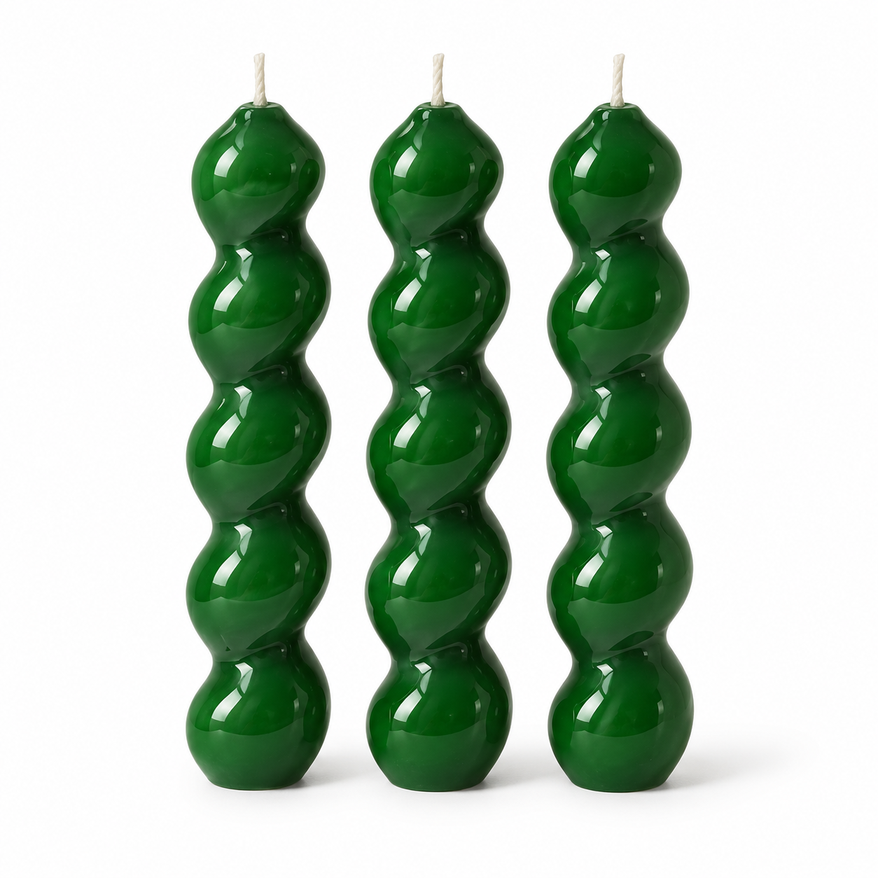 Conjunto De Velas Em Parafina Verde 03 peças 2 x 20cm
